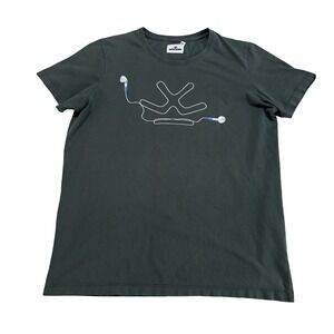 Wrogn Men's Graphic Logo T Shirt Green Size Large 21 x 27